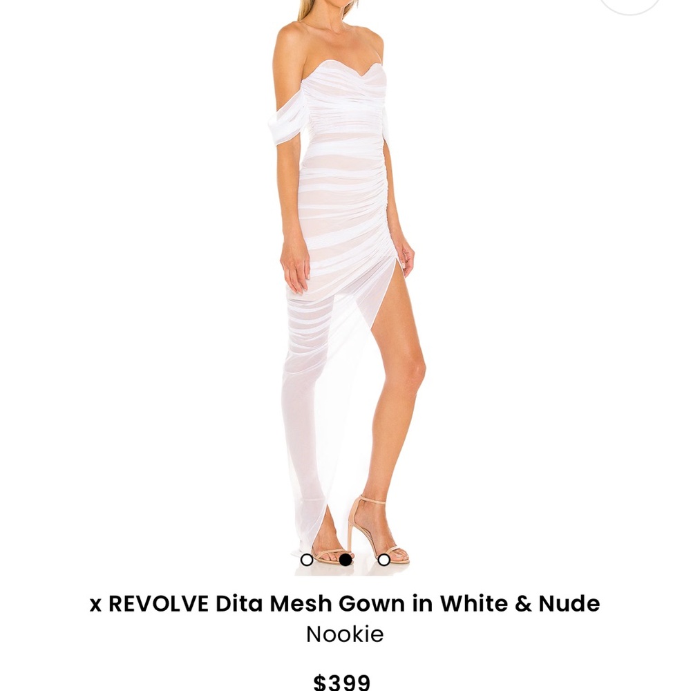 Nookie White & Nude Dress - Picture 3 of 6